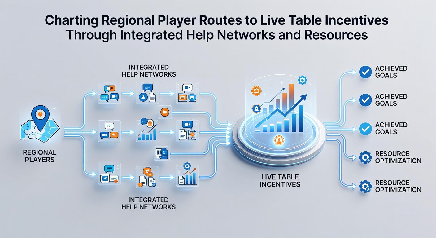 Support agents assisting players through integrated help networks for live table incentives