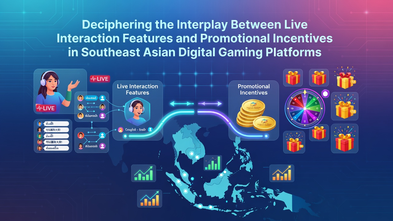 Southeast Asian digital gaming platforms showcasing live dealer interfaces and promotional overlays