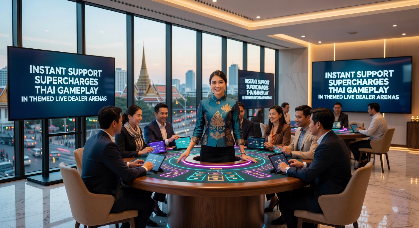 Thai player on mobile device receiving instant support during a themed live dealer baccarat game, with chat window open showing quick resolution and continued gameplay