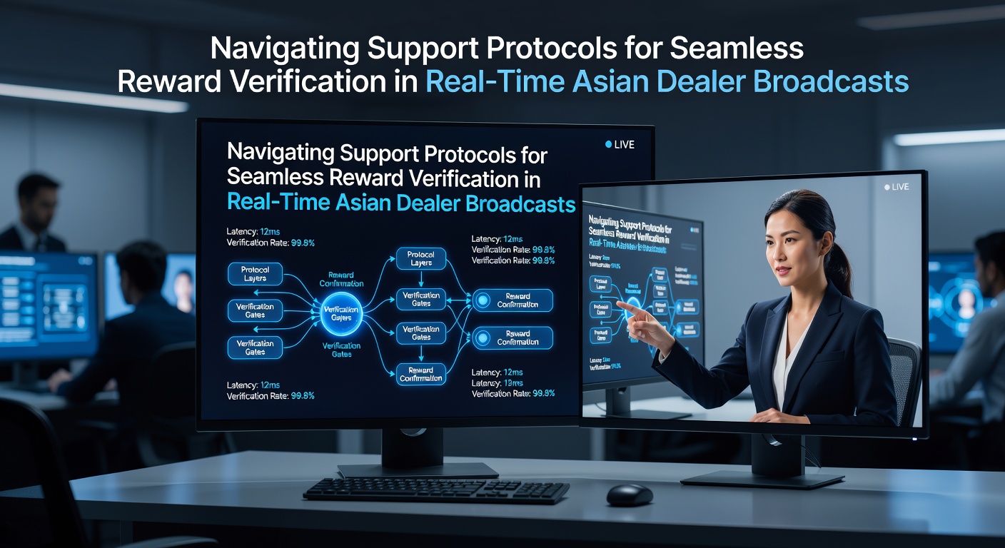 Support team assisting with reward verification during an Asian live dealer broadcast session