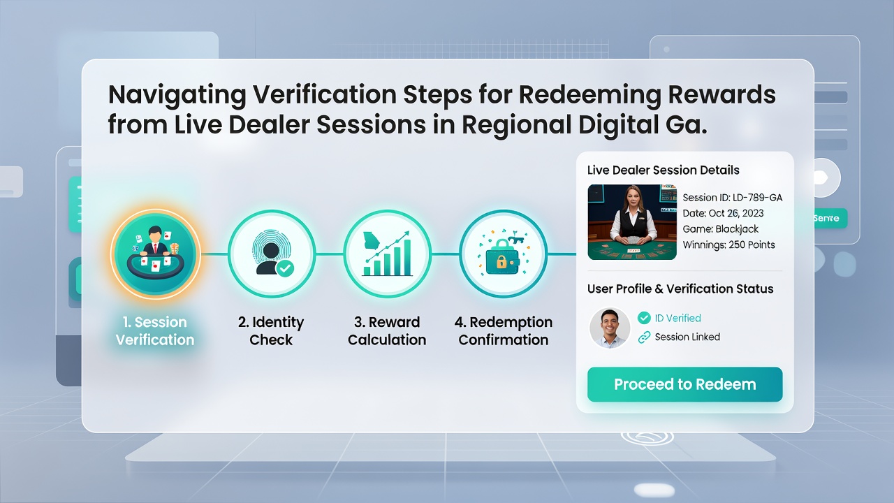 Live dealer session interface displaying reward redemption options after verification approval
