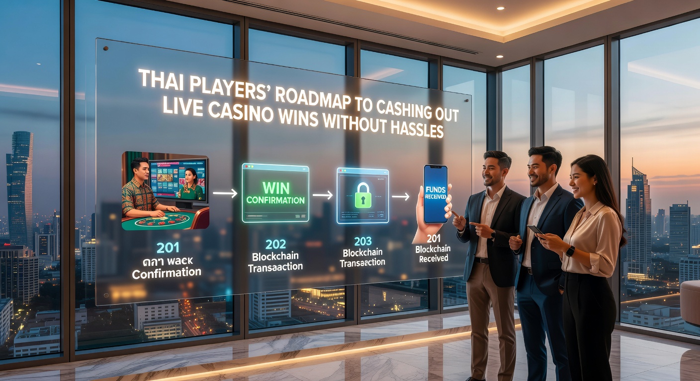 Thai player reviewing withdrawal options on a live casino app, with bank transfer icons and security locks visible