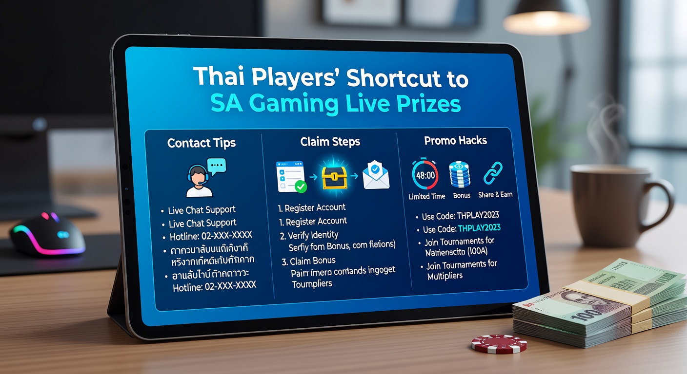Thai players engaging with SA Gaming live casino interface on mobile devices, highlighting quick contact icons and prize notifications